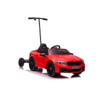 Bērnu elektroauto BMW M5 ar platformu un rokturi vecākiem Red lacquered 5904204755795