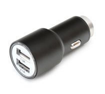 Omega automašīnas lādētājs 2xUSB 2100mA Metal, melns (43342)