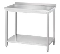 Nerūsējošā tērauda galds ar plauktu 1000x600x850 mm
