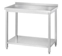 Nerūsējošā tērauda galds ar plauktu 1400x700x850 mm