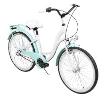 Velosipēds AZIMUT Julie 24" 3-speed 2023 white-turquoise