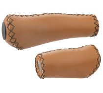 Stūres rokturi Azimut Ergo Leather 130+92mm brown (1020)