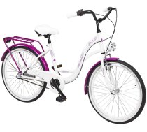 Velosipēds AZIMUT Julie 24" 3-speed 2023 white-violet