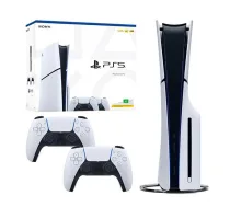 Sony PlayStation 5 Slim 1TB Blu-ray Disc Edition with 2 DualSense Wireless Controllers