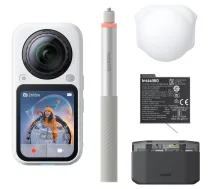 Insta360 X6 Essentials Bundle No microSD Card Arctic White