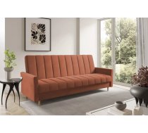 Dīvāns Sara Sofa standard Dziļums: 90 cm, Guļamvietas platums: 110 cm, Platums: 227 cm, Augstums: 93 cm, Sēdvietas augstums: 47 cm, Sēdvietas dziļums: 55 cm, Guļamvietas garums: 200 cm, Pildījums: Falista + augstas kvalitātes putas (porolons), Apdare: audums, Dīvāna tips: taisni dīvāni, Ar veļas kasti: 1, izvelkamie: 1, Auduma numurs: Kronos 39, Krāsa: oranžs
