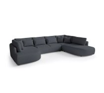 Dīvāns Jacobs U Standard Dziļums: 245 cm, Platums: 380 cm, Augstums: 85 cm, Sēdvietas augstums: 42 cm, Sēdvietas dziļums: 60 cm, Pildījums: Falista + Bonell + augstas kvalitātes putas (porolons), Apdare: audums, Ar papildu spilveniem: 1, Dīvāna tips: u veida dīvāni, Auduma numurs: Tresor 19, Krāsa: melns