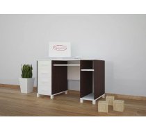 Galds Animals B02 Garums: 125 cm, Maksimālais augstums: 89 cm, Augstums: 75 cm, Korpusa krāsa: balts, Platums: 60 cm, Izgatavošanas materiāls: MDF plātne, Elementu krāsa: kastanis venge, Forma: taisnstūra, Plaukts sistēmas blokam: 1, Ar tastatūras plauktu: 1, Ar plauktiem: 1, Ar atvilktnēm: 1