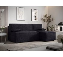Dīvāns Mira L Anthology Standard Dziļums: 140 cm, Guļamvietas platums: 125 cm, Platums: 200 cm, Augstums: 90 cm, Sēdvietas augstums: 43 cm, Sēdvietas dziļums: 52 cm, Guļamvietas garums: 200 cm, Pildījums: Falista atsperes + HR putas, Apdare: audums, Ar papildu spilveniem: 1, Dīvāna tips: stūra dīvāni, Ar veļas kasti: 1, izvelkamie: 1, Auduma numurs: Anthology 19, Izvilkšanas mehānisms: Automāts DL, Krāsa: melns