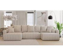 Dīvāns Napoli U Standard Dziļums: 160 cm, Guļamvietas platums: 130 cm, Platums: 350 cm, Augstums: 78 cm, Sēdvietas augstums: 40 cm, Guļamvietas garums: 310 cm, Pildījums: Falista + augstas kvalitātes putas (porolons), Apdare: audums, Ar papildu spilveniem: 1, Dīvāna tips: u veida dīvāni, Ar veļas kasti: 1, izvelkamie: 1, Auduma numurs: Sztruks 03, Krāsa: gaiši bēšs