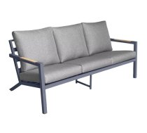 Terases mēbeles Misterioso Sofa Platums: 190 cm, Dziļums: 95 cm, Augstums: 76 cm, Materiāls: alumīnijs, Krāsa: tumši pelēks