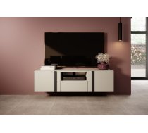 TV tumba Verica RTV 150 2D1SZ Black W Platums: 150 cm, Dziļums: 45 cm, Augstums: 40 cm, Virsma: matēta, Forma: Taisnstūra, Materiāls: LKSP + finieris, Krāsa: gaiši bēšs