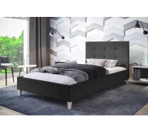 Gulta Endo standard ar stelāžu Guļamvietas platums: 90 cm, Guļamvietas garums: 200 cm, stelāžas tips: koka, Platums: 96 cm, Garums: 216 cm, Augstums: 100 cm, Apdares materiāls: audums, Augstums no grīdas līdz matracim (min): 34 cm, Ar resti: 1, Auduma nosaukums: Sawana 14, Krāsa: melns