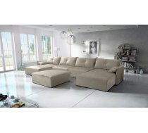 Dīvāns Leon U Standard ar pufu Dziļums: 179 cm, Guļamvietas platums: 110 cm, Platums: 420 cm, Augstums: 85 cm, Sēdvietas augstums: 38 cm, Sēdvietas dziļums: 56 cm, Guļamvietas garums: 400 cm, Pildījums: Falista + augstas kvalitātes putas (porolons), Apdare: audums, Ar pufu: 1, Ar papildu spilveniem: 1, Dīvāna tips: u veida dīvāni, Ar veļas kasti: 1, izvelkamie: 1, Auduma numurs: Royal 04, Krāsa: bēši pelēks