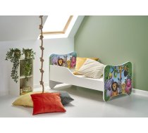 Bērnu gulta Happy Jungle 70x140 ar stelāžu Guļamvietas platums: 70 cm, Guļamvietas garums: 140 cm, Platums: 76 cm, Garums: 145 cm, Augstums: 70 cm, Ar resti: 1, Ar barjeru: 1, Ar matraci: 1, Guļamvietu skaits: 1, Izgatavošanas materiāls: laminēta KSP plātne, Krāsa: daudzkrāsains