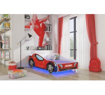 Bērnu gulta Car 2 Spider ar LED un stelāžu Ar LED: 1, Guļamvietas platums: 70 cm, Guļamvietas garums: 140 cm, Platums: 74 cm, Garums: 153 cm, Augstums: 48 cm, Ar resti: 1, Ar barjeru: 1, Ar matraci: 1, Mašīnas: 1, Guļamvietu skaits: 1, Matrača apraksts: Putas (porolons), Izgatavošanas materiāls: laminēta KSP plātne, Krāsa: daudzkrāsains