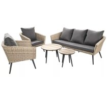 Terases mēbeles Antico Platums: 180 cm, Dziļums: 80 cm, Augstums: 70 cm, Materiāls: alumīnijs + tehnorotangs, Krāsa: brūns