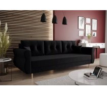Dīvāns Apollo Sofa standard Dziļums: 75 cm, Guļamvietas platums: 130 cm, Platums: 225 cm, Augstums: 90 cm, Sēdvietas augstums: 43 cm, Sēdvietas dziļums: 60 cm, Guļamvietas garums: 195 cm, Pildījums: Putas (porolons), Apdare: audums, Ar papildu spilveniem: 1, Dīvāna tips: taisni dīvāni, Ar veļas kasti: 1, izvelkamie: 1, Auduma numurs: Itaka 15, Krāsa: melna