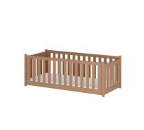 Bērnu gulta Concept 3 ar stelāžu Guļamvietas platums: 80 cm, Guļamvietas garums: 200 cm, Platums: 87 cm, Garums: 208 cm, Augstums: 68 cm, Augstums no grīdas līdz matracim: 7.5 cm, Ar resti: 1, Ar barjeru: 1, Guļamvietu skaits: 1, stelāžas tips: koka, Izgatavošanas materiāls: dabīgs koks (priede), Maksimālais noslogojums: 100 kg, Krāsa: gaiši brūns