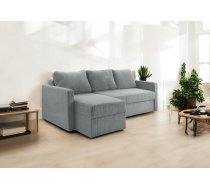 Dīvāns Lupo Corner Standard Dziļums: 143 cm, Guļamvietas platums: 125 cm, Platums: 228 cm, Augstums: 90 cm, Sēdvietas augstums: 45 cm, Sēdvietas dziļums: 50 cm, Guļamvietas garums: 205 cm, Pildījums: Bonell + poliuretāna putas (porolons), Apdare: audums, Ar papildu spilveniem: 1, Dīvāna tips: stūra dīvāni, Ar veļas kasti: 1, izvelkamie: 1, Auduma numurs: Poso 55, Izvilkšanas mehānisms: DL, Krāsa: pelēks