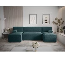 Dīvāns Mira U Anthology Standard Dziļums: 140 cm, Guļamvietas platums: 130 cm, Platums: 271 cm, Augstums: 90 cm, Sēdvietas augstums: 43 cm, Sēdvietas dziļums: 52 cm, Guļamvietas garums: 271 cm, Pildījums: Falista atsperes + HR putas, Apdare: audums, Ar papildu spilveniem: 1, Dīvāna tips: u veida dīvāni, Ar veļas kasti: 1, izvelkamie: 1, Auduma numurs: Anthology 13, Izvilkšanas mehānisms: Automāts DL, Krāsa: tumšs tirkīzs