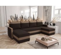 Dīvāns Paula U standard Dziļums: 140 cm, Guļamvietas platums: 130 cm, Platums: 290 cm, Augstums: 89 cm, Sēdvietas augstums: 39 cm, Sēdvietas dziļums: 60 cm, Guļamvietas garums: 270 cm, Pildījums: Poliuretāna putas (porolons), Apdare: audums, Dīvāna tips: u veida dīvāni, Ar veļas kasti: 1, izvelkamie: 1, Auduma numurs: Rainbow 41+05, Krāsa: tumši brūns + brūns
