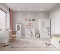 Komplekts Filip Ballet Set ar stelāžu Zīmējums: Ballet, Augstums: 190 cm, Guļamvietas platums: 80 cm, Guļamvietas garums: 140 cm, Elementu skaits: 5, Izgatavošanas materiāls: laminēta KSP, Virsma: Matēts, Ar skapi: 1, Ar plauktu: 1, Ar galdu: 1, Ar resti: 1, Krāsa: balts