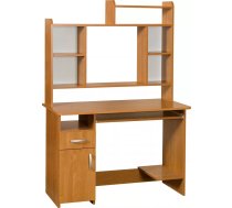 Galds Kier MAX Garums: 110 cm, Augstums: 1590 cm, Platums: 43 cm, Izgatavošanas materiāls: laminēta KSP, Plaukts sistēmas blokam: 1, Virsma: matēta, Ar tastatūras plauktu: 1, Ar plauktiem: 1, Ar atvilktnēm: 1, Krāsa: alksnis