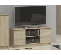 TV tumba RTV 2D1P Platums: 120 cm, Korpusa krāsa: sonoma, Dziļums: 40 cm, Augstums: 55 cm, Virsma: matēta, Forma: Taisnstūra, Elementu krāsa: sonoma, Materiāls: LKSP + finieris