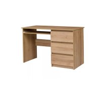 Galds Cosmo C09 Garums: 110 cm, Augstums: 75 cm, Platums: 51 cm, Izgatavošanas materiāls: laminēta MDF plātne + nažfinieris, Forma: taisnstūra, Virsma: matēta, Ar tastatūras plauktu: 1, Ar atvilktnēm: 1, Krāsa: ozols riviera