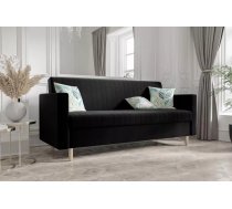 Dīvāns Melisa Sofa Standard Dziļums: 80 cm, Guļamvietas platums: 110 cm, Platums: 216 cm, Augstums: 98 cm, Sēdvietas augstums: 45 cm, Sēdvietas dziļums: 53 cm, Guļamvietas garums: 190 cm, Pildījums: Bonell + poliuretāna putas (porolons), Apdare: audums, Dīvāna tips: taisni dīvāni, Ar veļas kasti: 1, izvelkamie: 1, Auduma numurs: Riviera 100, Izvilkšanas mehānisms: Automāts, Krāsa: melns