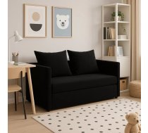 Dīvāns Bolek Sofa Standard Dziļums: 67 cm, Guļamvietas platums: 112 cm, Platums: 128 cm, Augstums: 76 cm, Sēdvietas augstums: 37 cm, Sēdvietas dziļums: 46 cm, Guļamvietas garums: 184 cm, Pildījums: augstas elastības putas (porolons), Apdare: audums, Dīvāna tips: taisni dīvāni, izvelkamie: 1, Auduma numurs: Kronos 07, Krāsa: melna
