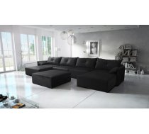 Dīvāns Leon U Standard ar pufu Dziļums: 179 cm, Guļamvietas platums: 110 cm, Platums: 420 cm, Augstums: 85 cm, Sēdvietas augstums: 38 cm, Sēdvietas dziļums: 56 cm, Guļamvietas garums: 400 cm, Pildījums: Falista + augstas kvalitātes putas (porolons), Apdare: audums, Ar pufu: 1, Ar papildu spilveniem: 1, Dīvāna tips: u veida dīvāni, Ar veļas kasti: 1, izvelkamie: 1, Auduma numurs: Royal 31, Krāsa: melns