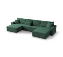Dīvāns Primo U Comfort standard Dziļums: 185 cm, Guļamvietas platums: 132 cm, Platums: 390 cm, Augstums: 86 cm, Sēdvietas augstums: 40 cm, Sēdvietas dziļums: 58 cm, Guļamvietas garums: 348 cm, Pildījums: Falista + augstas kvalitātes putas (porolons), Apdare: audums, Ar papildu spilveniem: 1, Dīvāna tips: u veida dīvāni, Ar veļas kasti: 1, izvelkamie: 1, Auduma numurs: Poso 14, Krāsa: zaļš