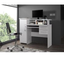Galds Robson Garums: 115 cm, Augstums: 100 cm, Platums: 55 cm, Izgatavošanas materiāls: ksp + finieris, Forma: taisnstūra, Ar tastatūras plauktu: 1, Ar plauktiem: 1, Ar atvilktnēm: 1, Krāsa: balts