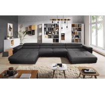 Dīvāns Anton U Mini Comfort Standard Dziļums: 200 cm, Guļamvietas platums: 130 cm, Platums: 398 cm, Maksimālais augstums: 88 cm, Augstums: 73 cm, Sēdvietas augstums: 42 cm, Sēdvietas dziļums: 58 cm, Guļamvietas garums: 340 cm, Pildījums: Falista + augstas kvalitātes putas (porolons), Apdare: audums, funkcija "Relax": 1, Dīvāna tips: u veida dīvāni, Ar veļas kasti: 1, izvelkamie: 1, Auduma numurs: Sawana 21 + 05, Krāsa: gaiši pelēks + tumši pelēks