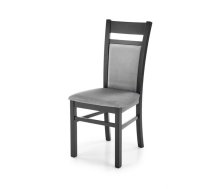 Krēsls Gerard 2 Augstums: 97 cm, Korpusa krāsa: melns, Elementu krāsa: pelēks, Platums: 46 cm, Dziļums: 52 cm, Sēdvietas augstums: 47 cm, Materiāls: dabīgs koks, Apdare: audums, Auduma numurs: Monolith 85