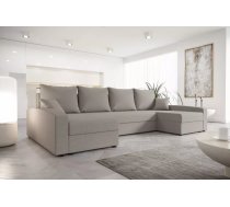 Dīvāns Chievo U Standard Dziļums: 140 cm, Guļamvietas platums: 130 cm, Platums: 301 cm, Augstums: 90 cm, Sēdvietas augstums: 40 cm, Sēdvietas dziļums: 52 cm, Guļamvietas garums: 271 cm, Pildījums: Falista + augstas kvalitātes putas (porolons), Apdare: audums, Ar papildu spilveniem: 1, Dīvāna tips: u veida dīvāni, Ar veļas kasti: 1, izvelkamie: 1, Auduma numurs: Sawana 21, Krāsa: pelēks