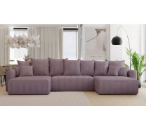 Dīvāns Napoli U Standard Dziļums: 160 cm, Guļamvietas platums: 130 cm, Platums: 350 cm, Augstums: 78 cm, Sēdvietas augstums: 40 cm, Guļamvietas garums: 310 cm, Pildījums: Falista + augstas kvalitātes putas (porolons), Apdare: audums, Ar papildu spilveniem: 1, Dīvāna tips: u veida dīvāni, Ar veļas kasti: 1, izvelkamie: 1, Auduma numurs: Sztruks 27, Krāsa: rozā