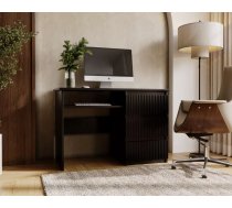 Galds Flexi D Garums: 110 cm, Augstums: 75 cm, Platums: 47 cm, Izgatavošanas materiāls: laminēta MDF plātne + nažfinieris, Forma: taisnstūra, Virsma: matēta, Ar tastatūras plauktu: 1, Ar atvilktnēm: 1, Krāsa: melns