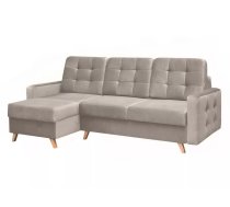 Dīvāns Vegas Corner standard Dziļums: 151 cm, Guļamvietas platums: 146 cm, Platums: 236 cm, Augstums: 95 cm, Sēdvietas augstums: 46 cm, Sēdvietas dziļums: 59 cm, Guļamvietas garums: 206 cm, Pildījums: Falista + augstas elastības putas (porolons), Apdare: audums, Dīvāna tips: stūra dīvāni, Ar veļas kasti: 1, izvelkamie: 1, Auduma numurs: Jasmine 23, Izvilkšanas mehānisms: Automāts, Krāsa: kapučino