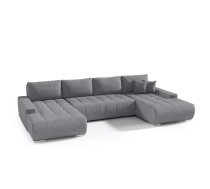 Dīvāns Velutti U Standard Dziļums: 185 cm, Guļamvietas platums: 140 cm, Platums: 350 cm, Augstums: 85 cm, Sēdvietas augstums: 40 cm, Sēdvietas dziļums: 70 cm, Guļamvietas garums: 290 cm, Pildījums: Poliuretāna putas (porolons), Apdare: audums, Ar papildu spilveniem: 1, Dīvāna tips: u veida dīvāni, Ar veļas kasti: 1, izvelkamie: 1, Auduma numurs: Aston 17, Izvilkšanas mehānisms: Automāts, Krāsa: antracīts