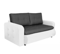 Dīvāns Vegas Sofa 2 standard Dziļums: 65 cm, Guļamvietas platums: 130 cm, Platums: 164 cm, Augstums: 85 cm, Guļamvietas garums: 145 cm, Pildījums: Falista + putas (porolons), Apdare: audums + eko āda, Dīvāna tips: taisni dīvāni, Ar veļas kasti: 1, izvelkamie: 1, Auduma numurs: Dolaro 511 + Sawana 05, Krāsa: pelēks + balts