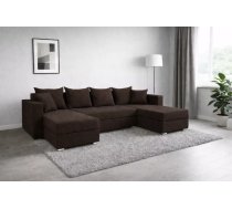 Dīvāns Hugo U standard Dziļums: 142 cm, Guļamvietas platums: 130 cm, Platums: 298 cm, Augstums: 80 cm, Guļamvietas garums: 268 cm, Pildījums: Augstas kvalitātes putas (porolons), Apdare: audums, Ar papildu spilveniem: 1, Dīvāna tips: u veida dīvāni, Ar veļas kasti: 1, izvelkamie: 1, Auduma numurs: Sawana 26, Krāsa: tumši brūns