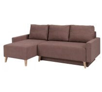 Dīvāns Oviedo Corner Standard Dziļums: 140 cm, Guļamvietas platums: 140 cm, Platums: 225 cm, Augstums: 88 cm, Sēdvietas augstums: 45 cm, Sēdvietas dziļums: 53 cm, Guļamvietas garums: 200 cm, Pildījums: Bonell + poliuretāna putas (porolons), Apdare: audums, Dīvāna tips: stūra dīvāni, Ar veļas kasti: 1, izvelkamie: 1, Auduma numurs: Moric 03, Izvilkšanas mehānisms: DL, Kājiņu krāsa: ozols sanremo, Krāsa: brūns