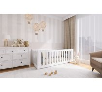 Bērnu gulta Concept 3 ar stelāžu Guļamvietas platums: 90 cm, Guļamvietas garums: 190 cm, Platums: 97 cm, Garums: 198 cm, Augstums: 68 cm, Augstums no grīdas līdz matracim: 7.5 cm, Ar resti: 1, Ar barjeru: 1, Guļamvietu skaits: 1, stelāžas tips: koka, Izgatavošanas materiāls: dabīgs koks (priede), Maksimālais noslogojums: 100 kg, Krāsa: balts