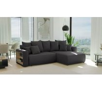 Dīvāns Napoli L Standard Dziļums: 160 cm, Guļamvietas platums: 130 cm, Platums: 260 cm, Augstums: 78 cm, Guļamvietas garums: 220 cm, Pildījums: Falista + augstas kvalitātes putas (porolons), Apdare: audums, Ar papildu spilveniem: 1, Dīvāna tips: stūra dīvāni, Ar veļas kasti: 1, izvelkamie: 1, Auduma numurs: Kronos 34, Krāsa: grafīts