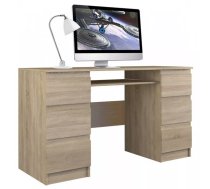 Galds Kuba Office Garums: 130 cm, Augstums: 76 cm, Korpusa krāsa: sonoma, Platums: 51 cm, Izgatavošanas materiāls: laminēta KSP plātne, Elementu krāsa: sonoma, Forma: taisnstūra, Ar tastatūras plauktu: 1, Ar atvilktnēm: 1