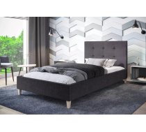Gulta Endo standard ar stelāžu Guļamvietas platums: 80 cm, Guļamvietas garums: 200 cm, stelāžas tips: koka, Platums: 86 cm, Garums: 216 cm, Augstums: 100 cm, Apdares materiāls: audums, Augstums no grīdas līdz matracim (min): 34 cm, Ar resti: 1, Auduma nosaukums: Inari 96, Krāsa: grafīts
