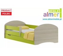 Bērnu gulta Neo L20S ar stelāžu Guļamvietas platums: 70 cm, Guļamvietas garums: 140 cm, Platums: 82 cm, Garums: 144 cm, Augstums: 65 cm, Ar resti: 1, Ar barjeru: 1, Ar matraci: 1, Ar veļas kasti: 1, Virsma: Matēta, Guļamvietu skaits: 1, Matrača apraksts: Putas (porolons), stelāžas tips: koka, Korpusa krāsa: osis, Elementu krāsa: gaiši zaļš, Izgatavošanas materiāls: LKSP + finieris + PVH